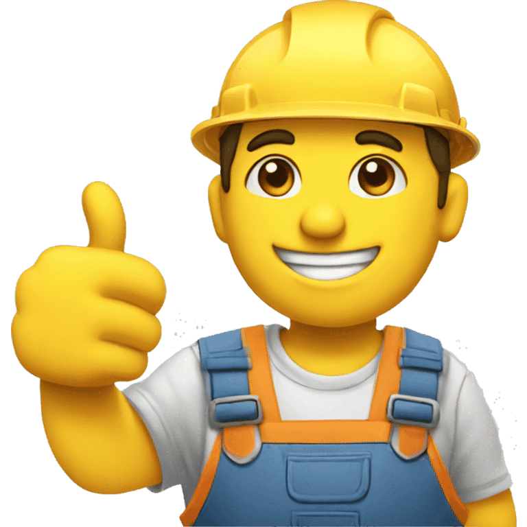 construction guy giving a thumbs up emoji