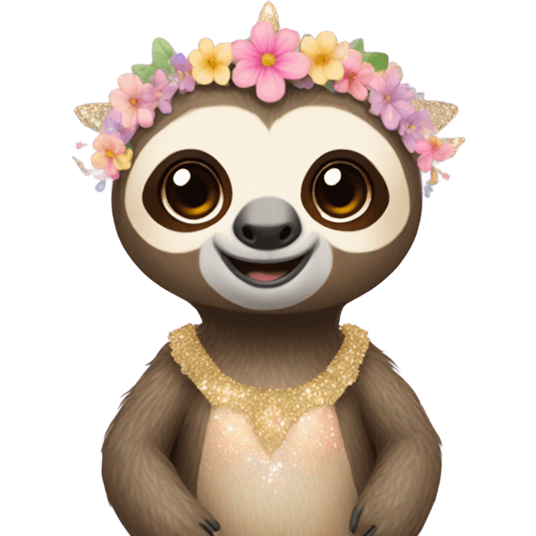 Sloth dressed as a fairy emoji