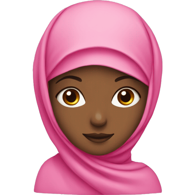 Muslim girl with a pink hajiab  emoji