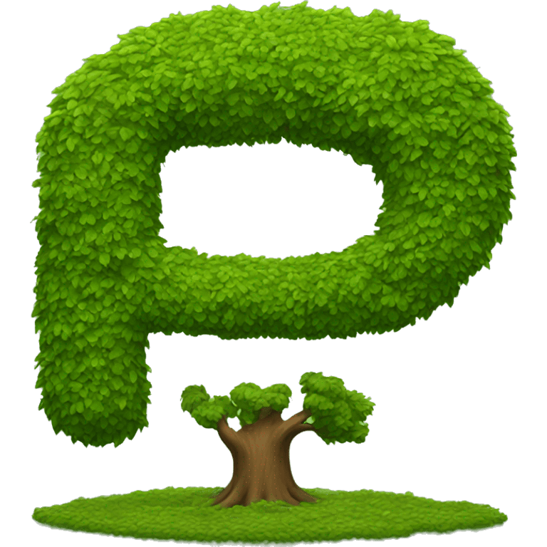 F letter shaped tree emoji