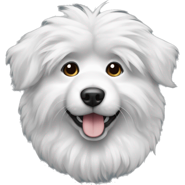 Black-and-white-dog-fluffy emoji