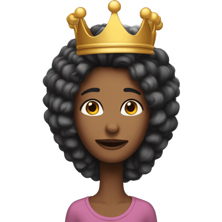 Make the top part of her hair a crown instead of a bunch of clump hair emoji