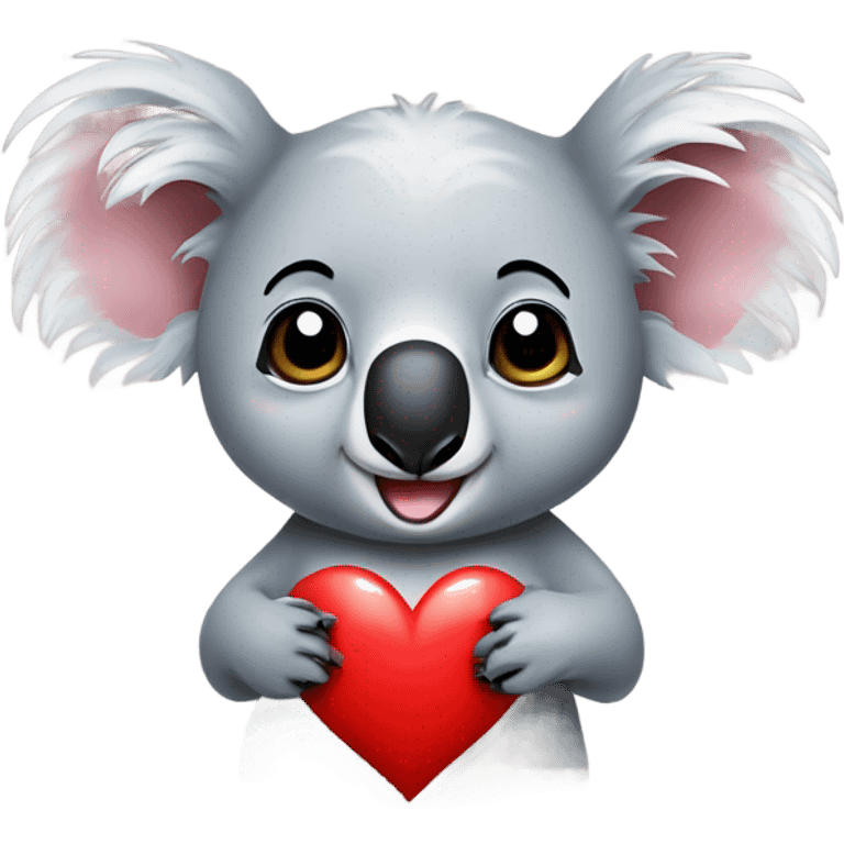 Koala with an i love you sign  emoji