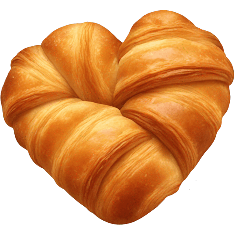 Croissant heart emoji