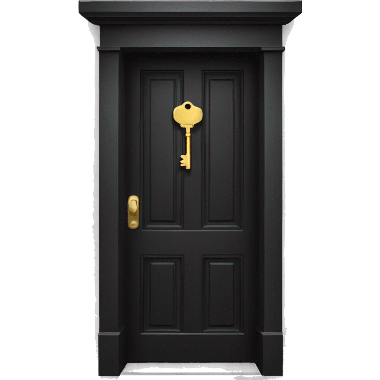 black door with a key emoji