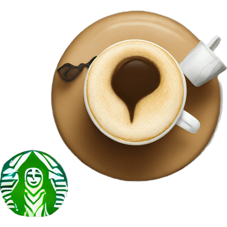 Starbucks top down view emoji