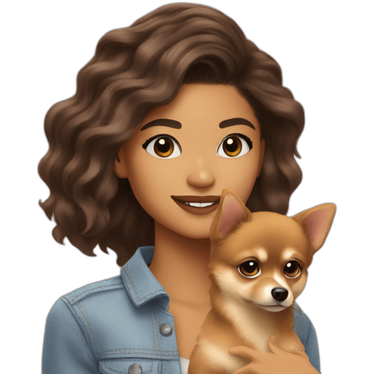 ZENDAYA WITH LITTLE POMCHI emoji