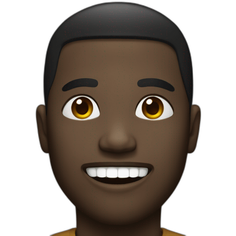 Black man face Without his 2 front teeth emoji