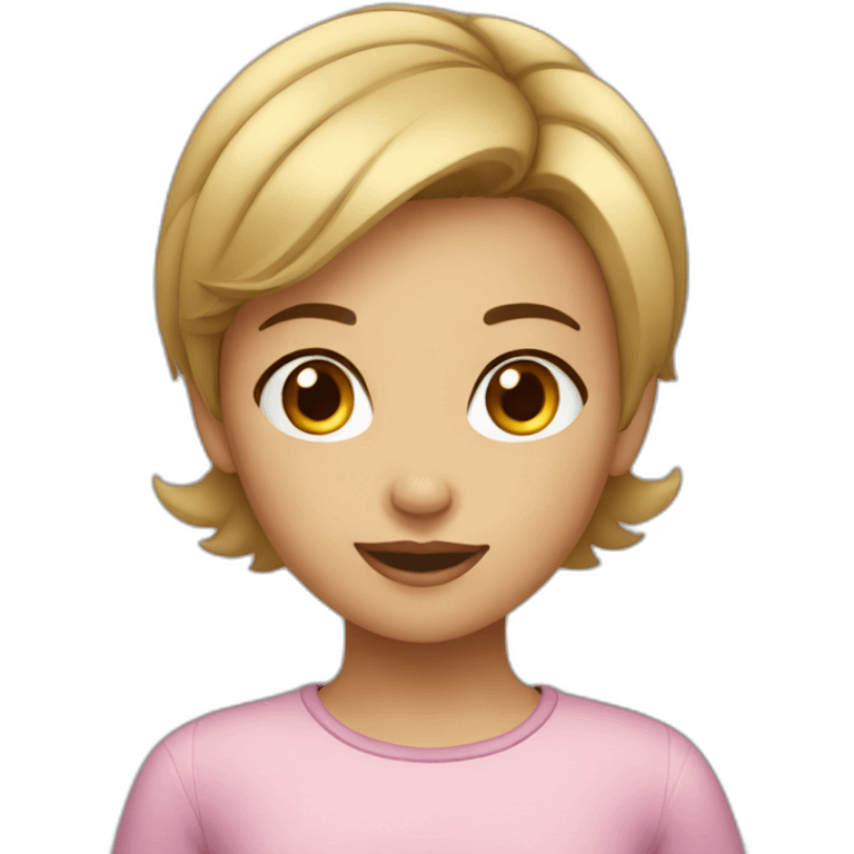 short hair-young girl emoji