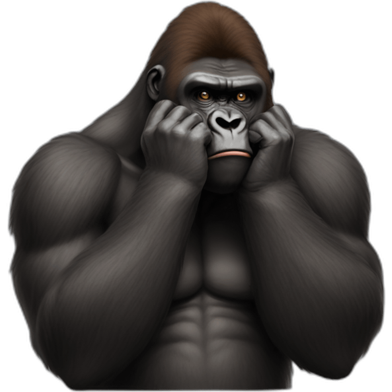 Brown-Gorilla-facepalm emoji