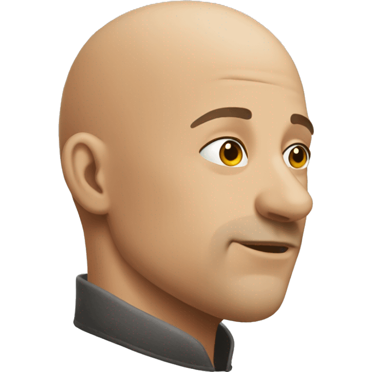 bald guy with a kiss on his head emoji