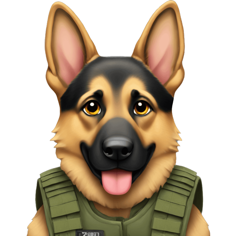 German Shepard military vest emoji