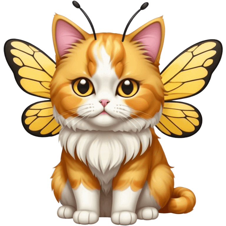 Calico Persian Cat with Bee wings emoji