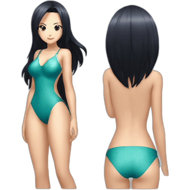 nico robin full body big pawg small swimsuit back shot focus emoji