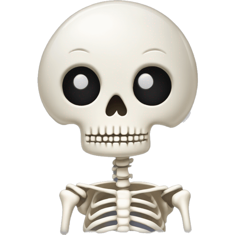 a skeleton saying Yes in a text bubble emoji