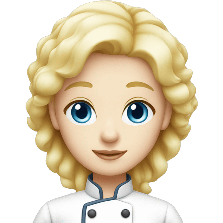 chef blond with blue eyes and white skin emoji