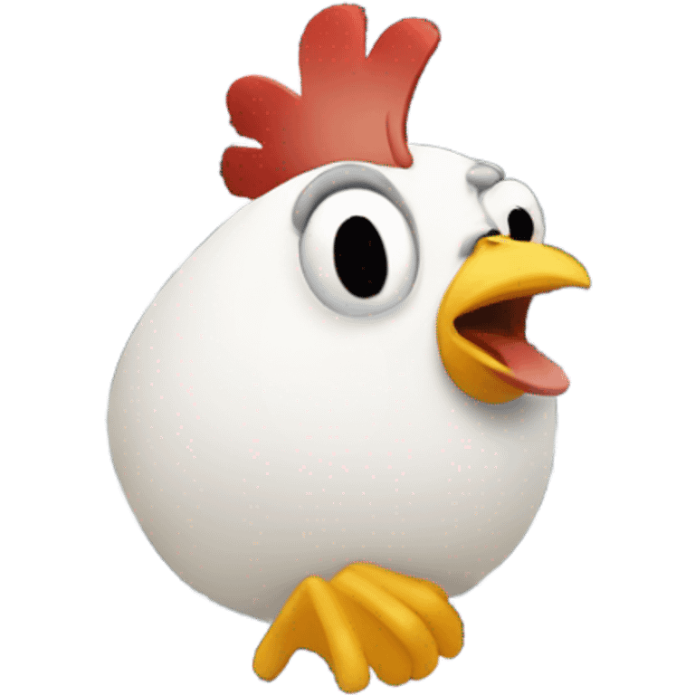 Chicken inside a cyclone emoji