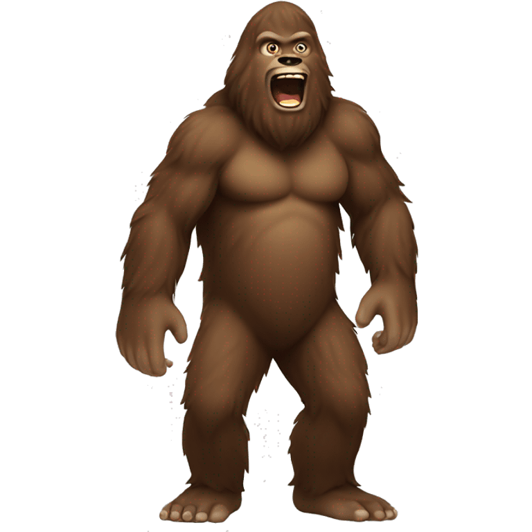 Mountain Bigfoot waving  emoji