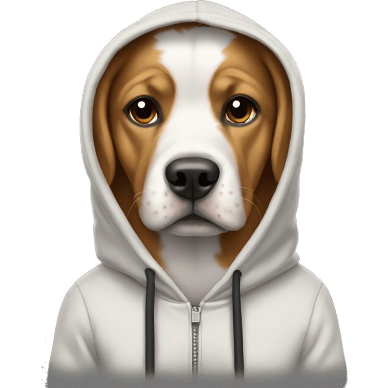 Dog wearing an hoodie  emoji