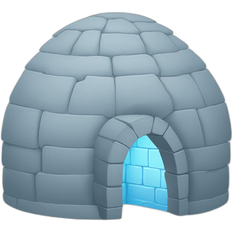 igloo with sad face  emoji