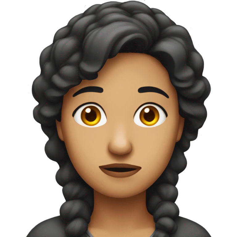 hispanic woman with a disapoointed look emoji