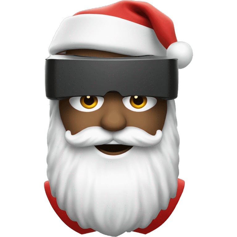 Santa using a white VR headset  emoji