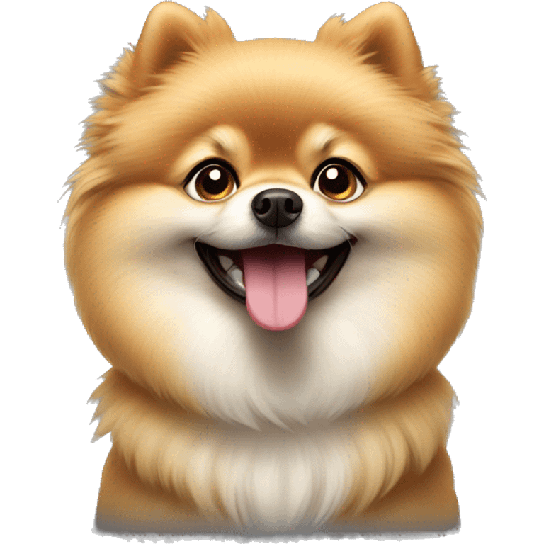 happy pomeranian lulu dog  emoji