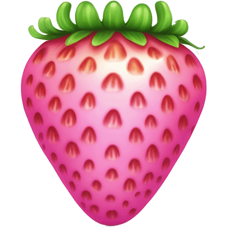 shimmery pink strawberry emoji