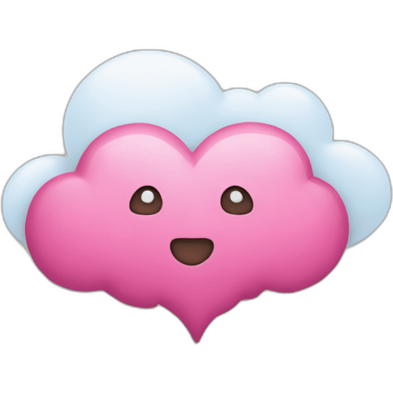 coeur avec nuage emoji