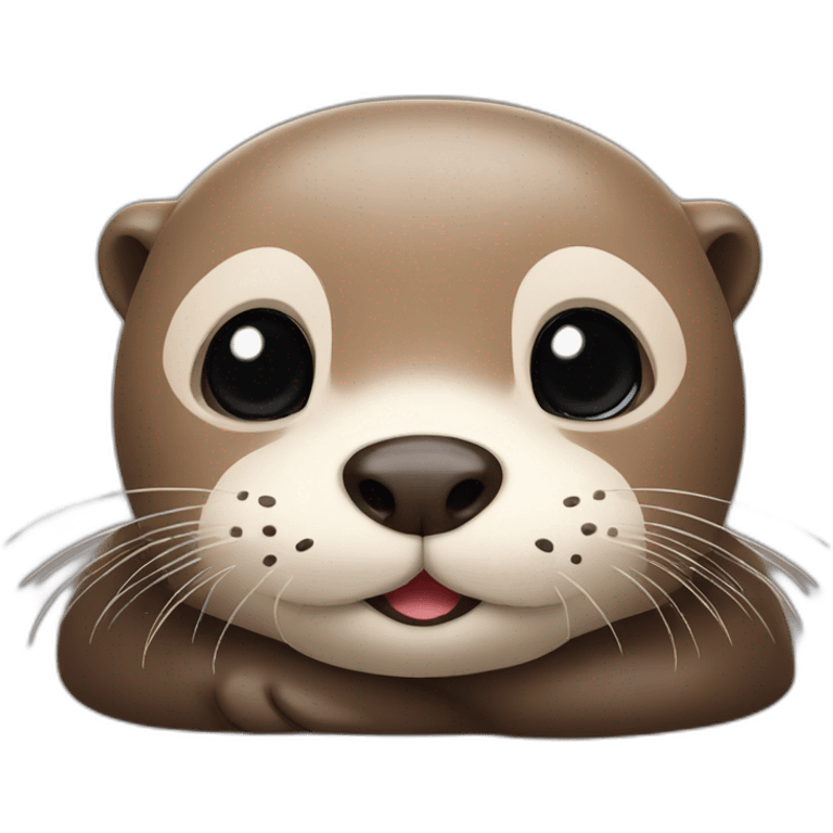 cute otter laying down emoji