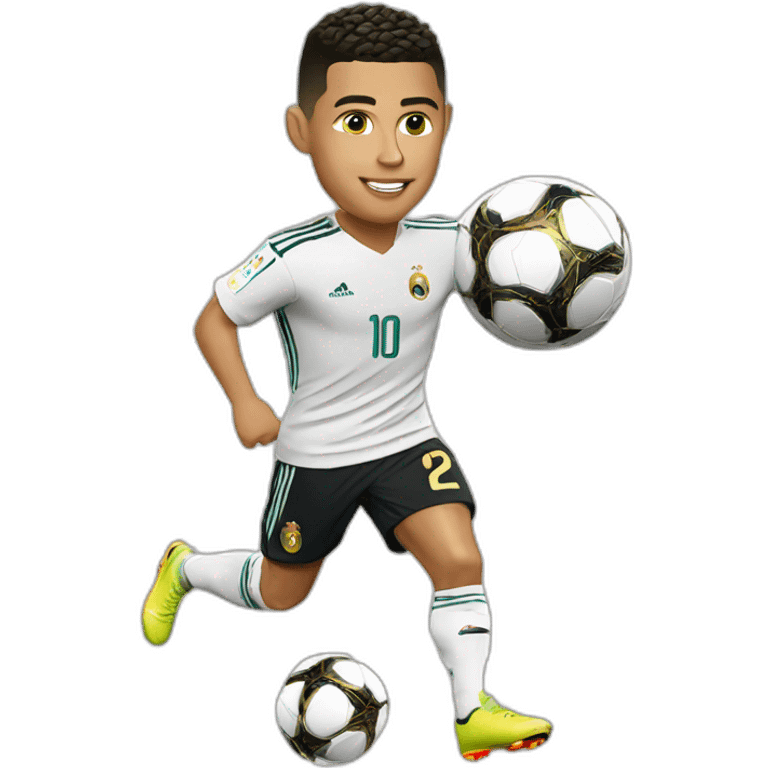 Ronaldo with ballon d'or emoji