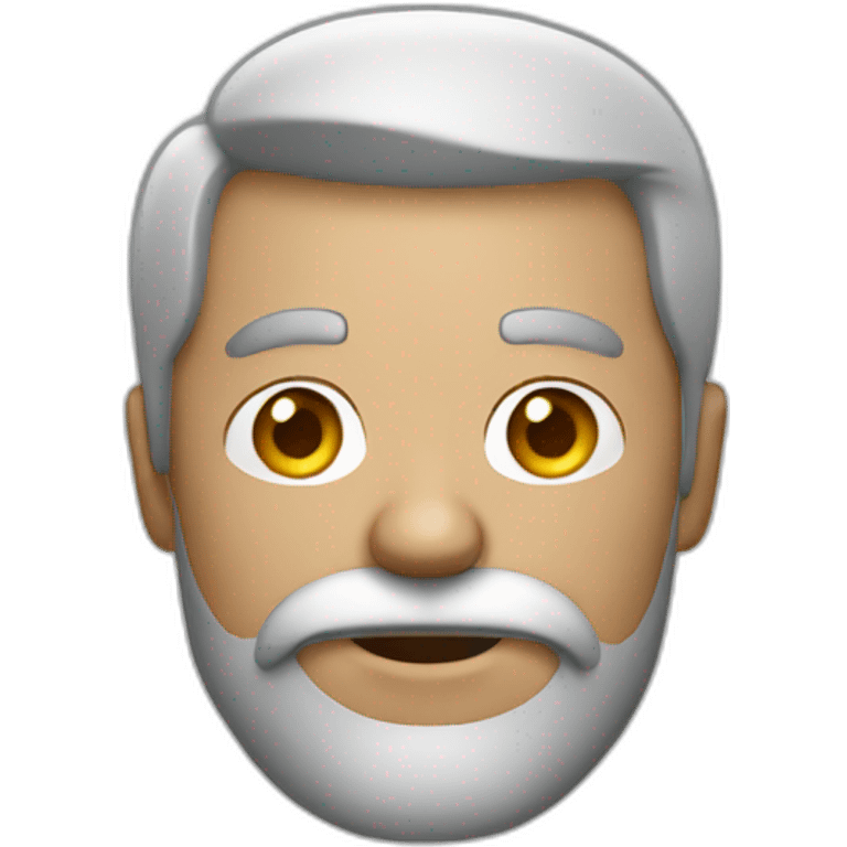 man without air working on a mac with white beard emoji