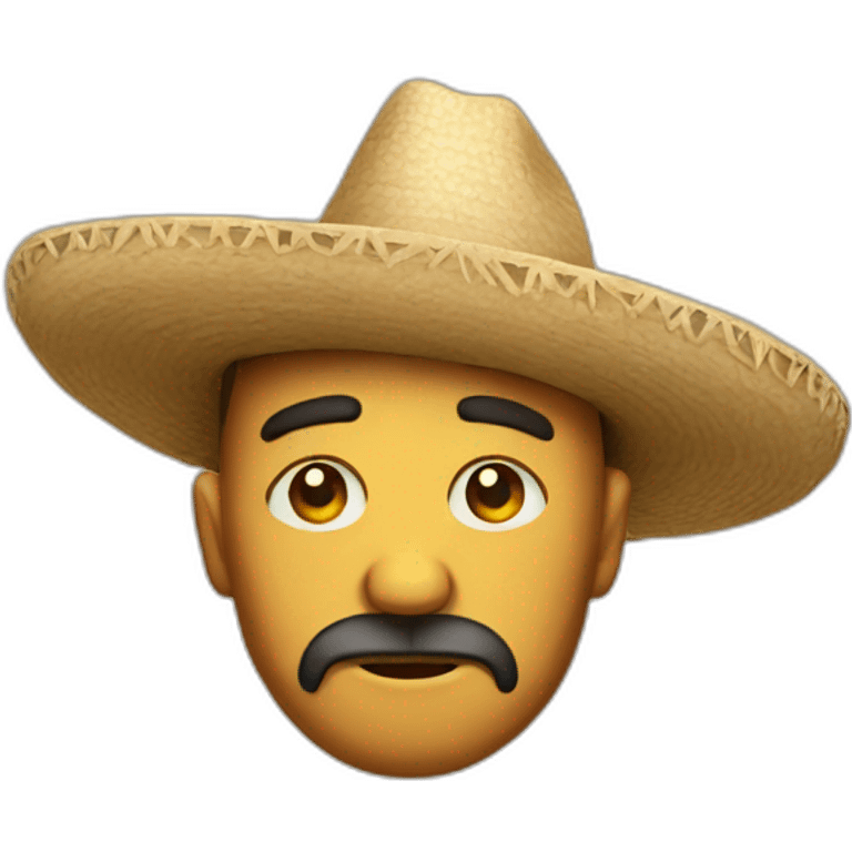 teary man in sombrero emoji