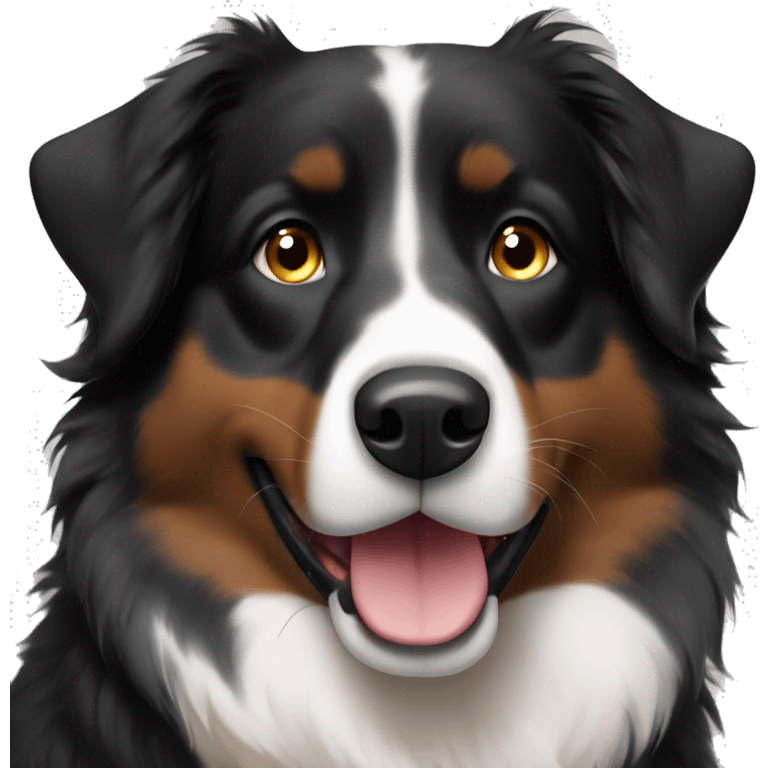 black australian shepherd dog without white spot emoji