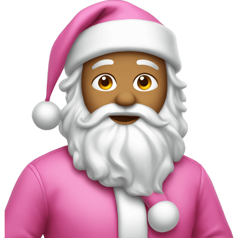 Santa in pink outfit emoji