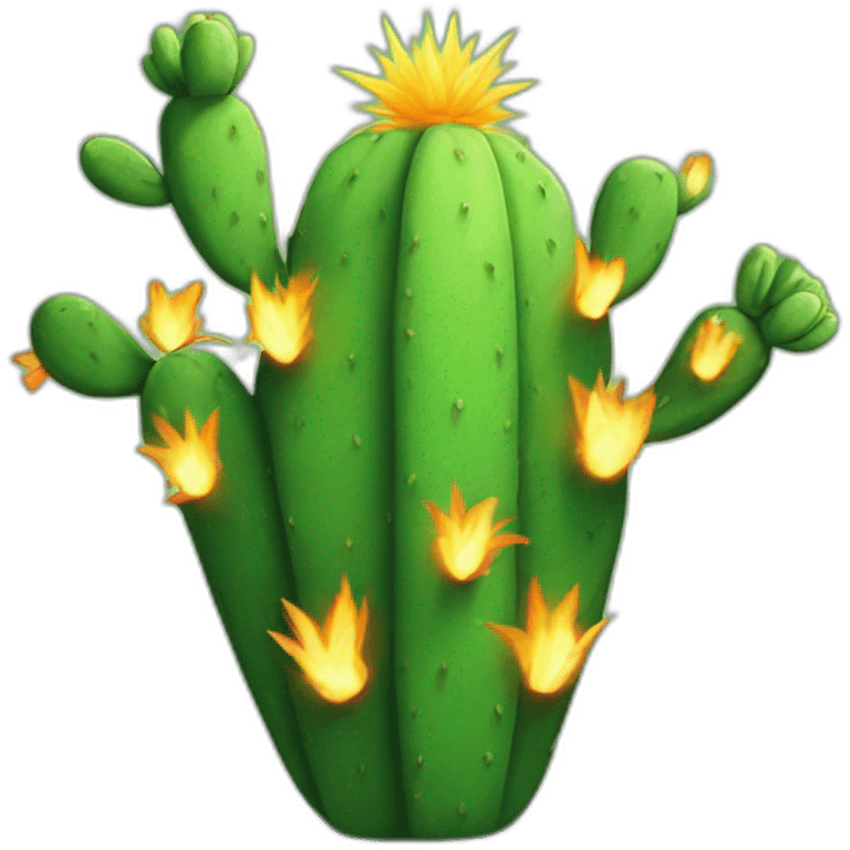 sunburned cactus emoji