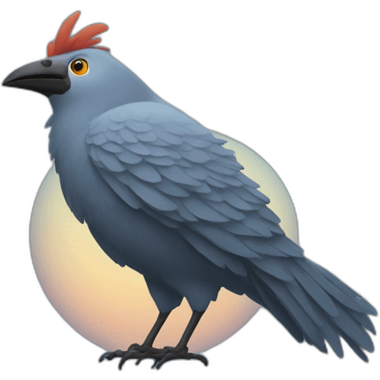 Giant woman bird emoji