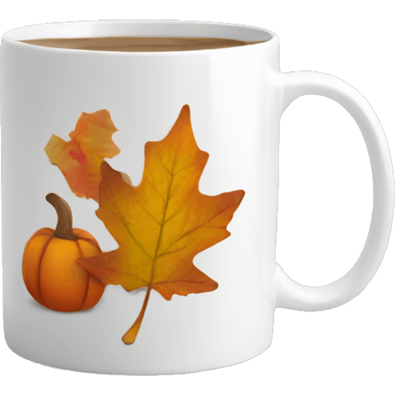 Fall themed mug emoji