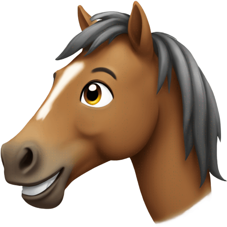 Horse smiling emoji