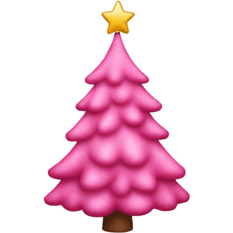 Pink Christmas tree emoji