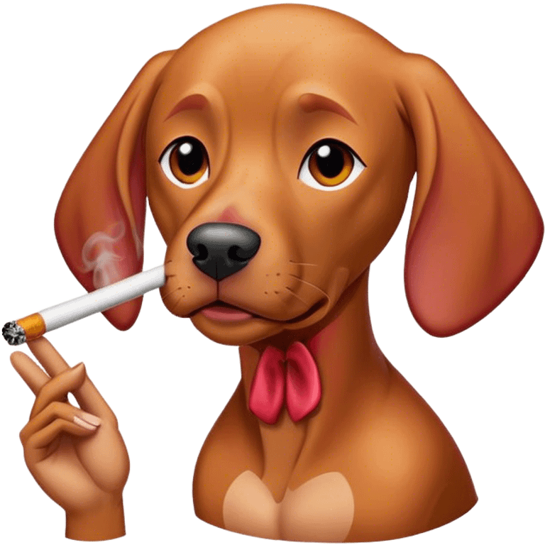 Viszla smoking  emoji