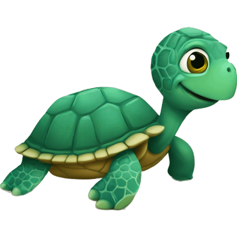 Turtle with bech emoji