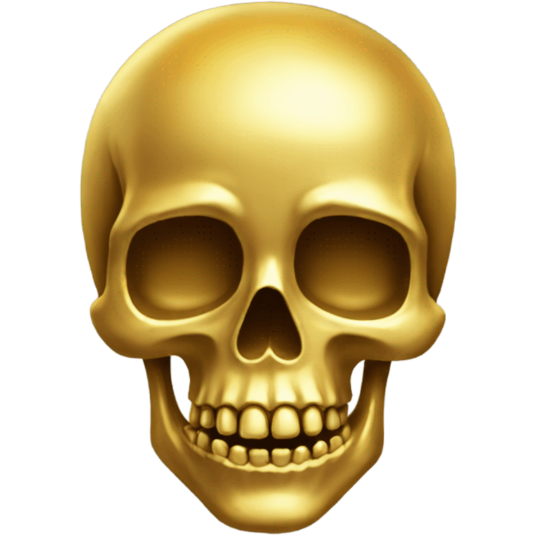 shiny Golden skull emoji emoji