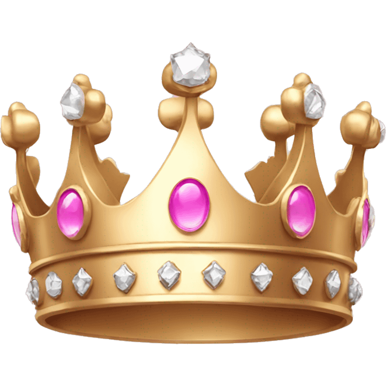 Pink gold crown  emoji