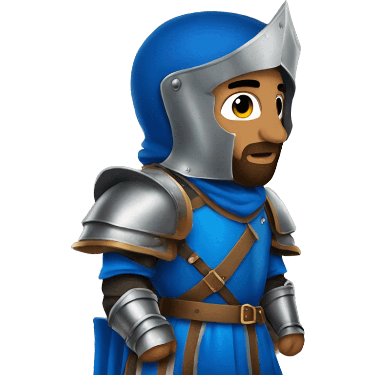 Drake as a knight wearing blue armor  emoji