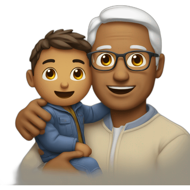 Papa avec son fils emoji