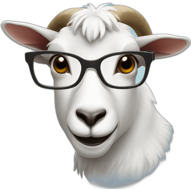 Goat with glasses emoji