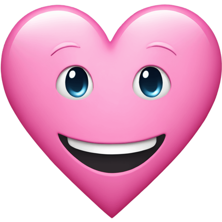 Pink heart with smile emoji