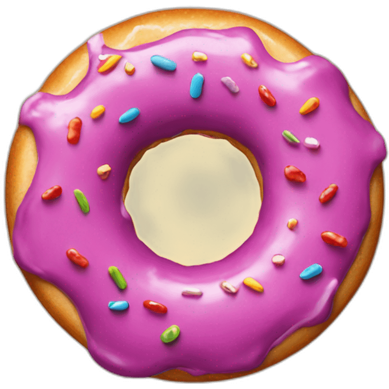 A donut calling for a pizza emoji