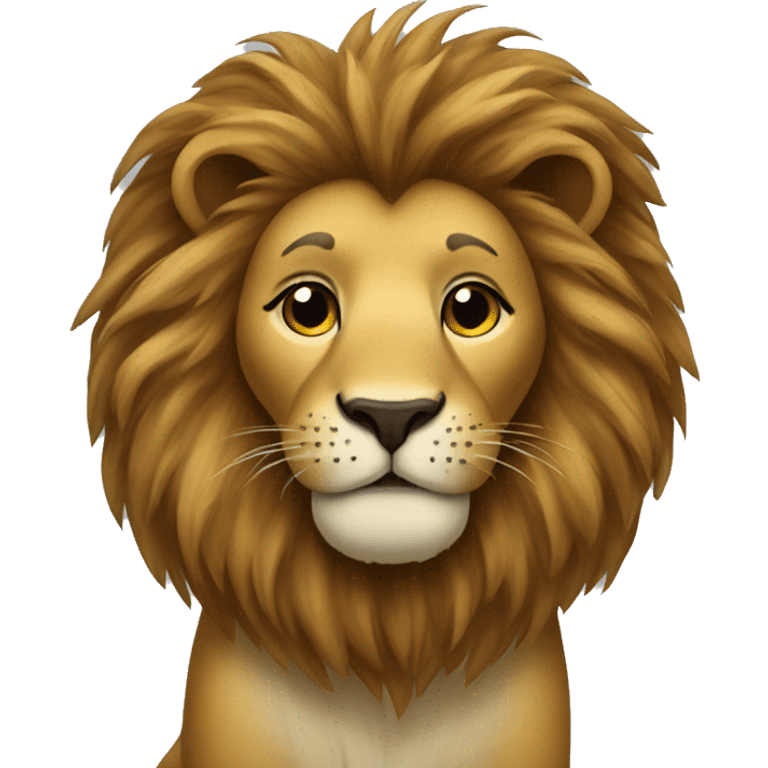 Lion with love emoji emoji